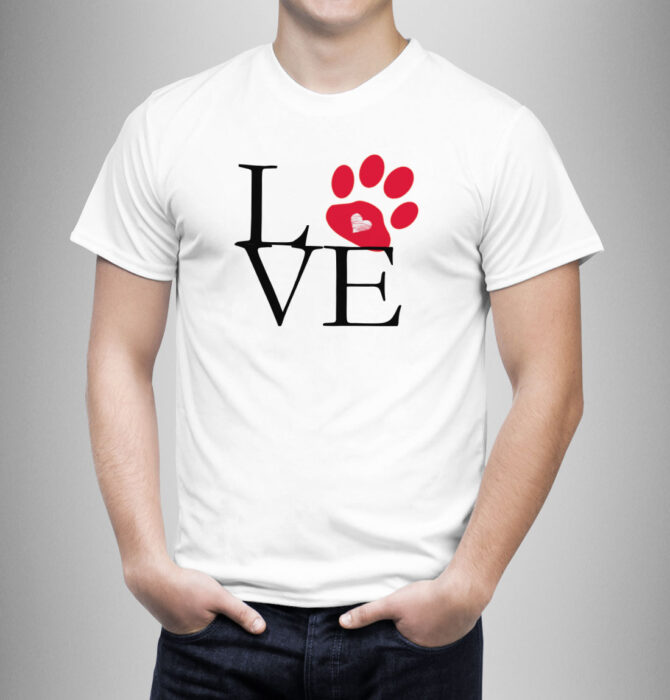 Camiseta I Love mascotas Hombre