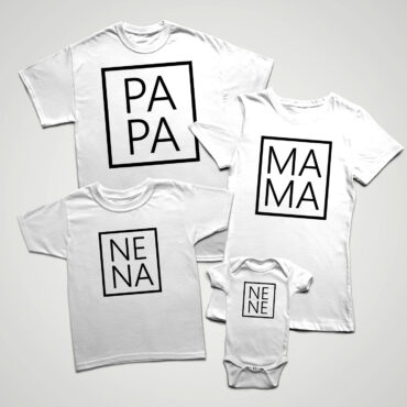 Kit camisetas familia "Mamá, Papá y Nenes"