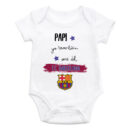 Body bebé diseño "Papi, yo también seré del FC Barcelona"