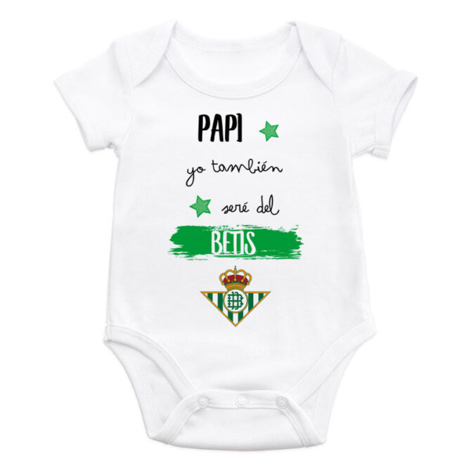 Body bebé diseño "Papi, yo también seré del Betis"