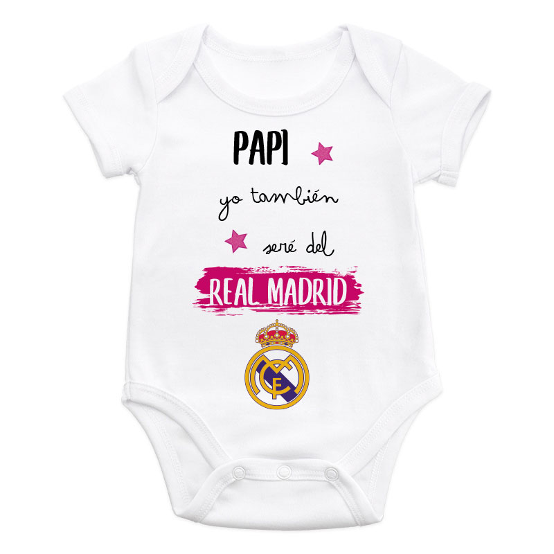 Body bebé diseño "Papi, yo seré Real Madrid"