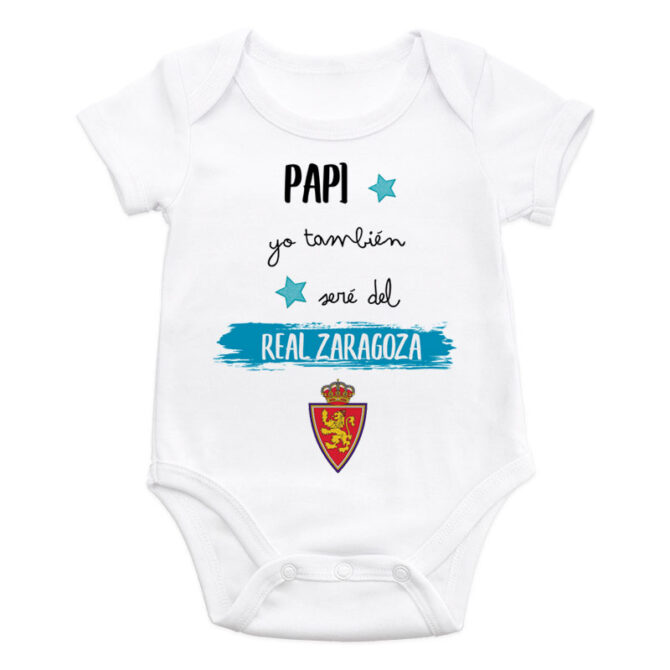 Body bebé diseño "Papi, yo también seré del Real Zaragoza"