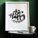 Cuadro diseño "Be Happy"