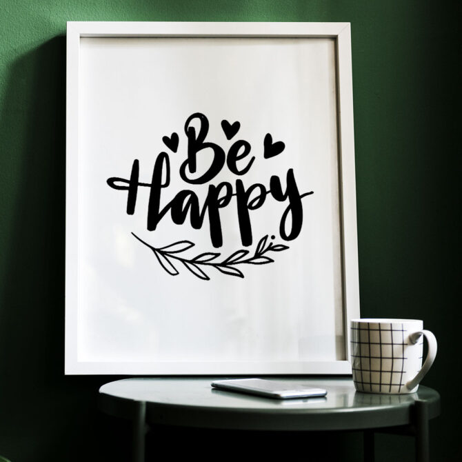 Cuadro diseño "Be Happy"