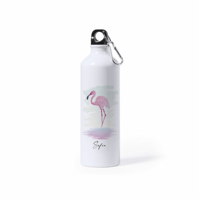 Botella de viaje de aluminio personalizada Flamingo