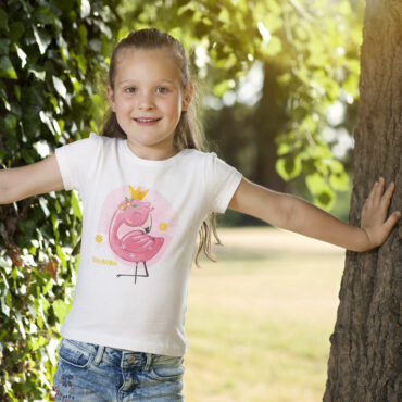 Camiseta personalizada para niña "Flamingo"