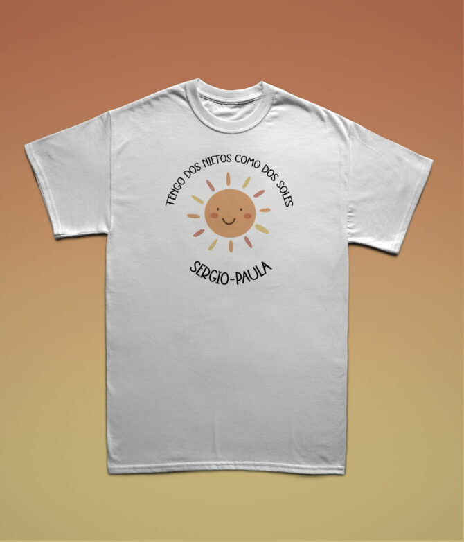 Camiseta diseño "Tengo nietos como soles"