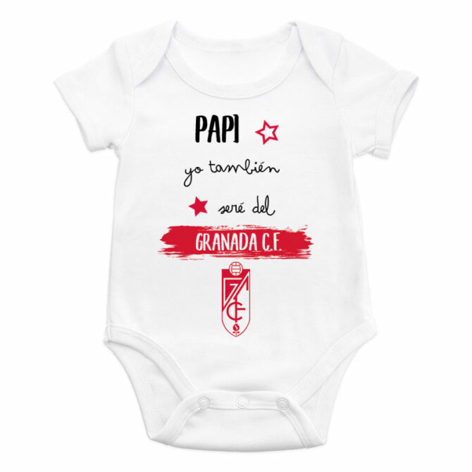 Body bebé diseño "Papi, yo también seré del Granada CF"