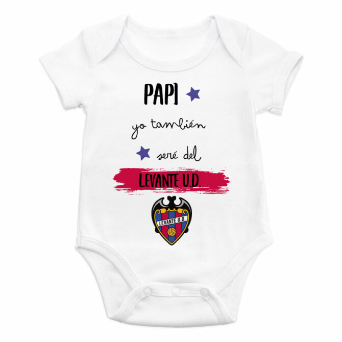 Body bebé diseño "Papi, yo también seré del Levante UD"