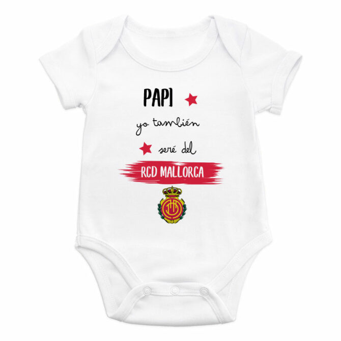 Body bebé diseño "Papi, yo también seré del Mallorca"