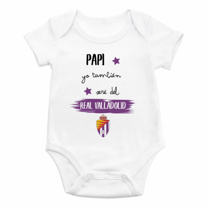 Body bebé diseño "Papi, yo también seré del Real Valladolid"