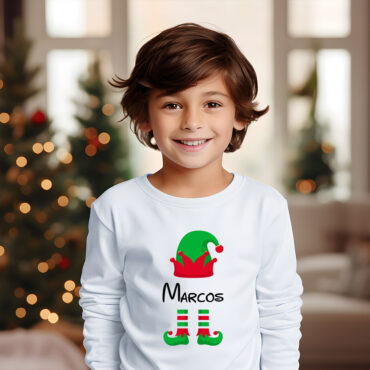 Camiseta personalizada "Elfo de Navidad"