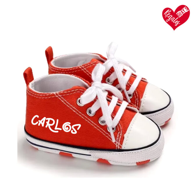 Zapatillas Personalizadas para Bebés roja