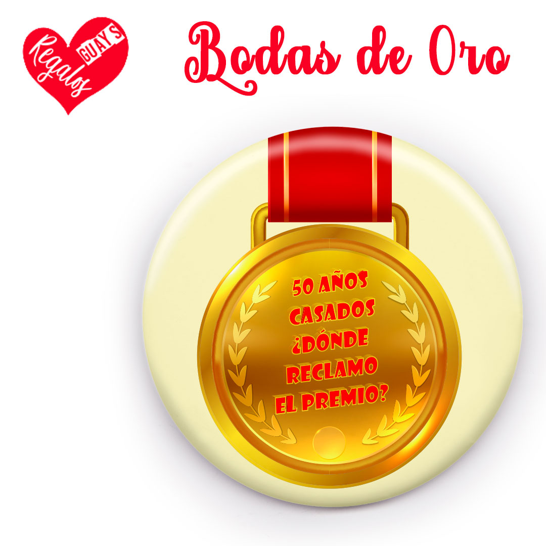 PACK 8 CHAPAS PARA BODAS DE ORO - Imagen 2