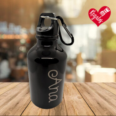 Bidón Negro de Aluminio Personalizado