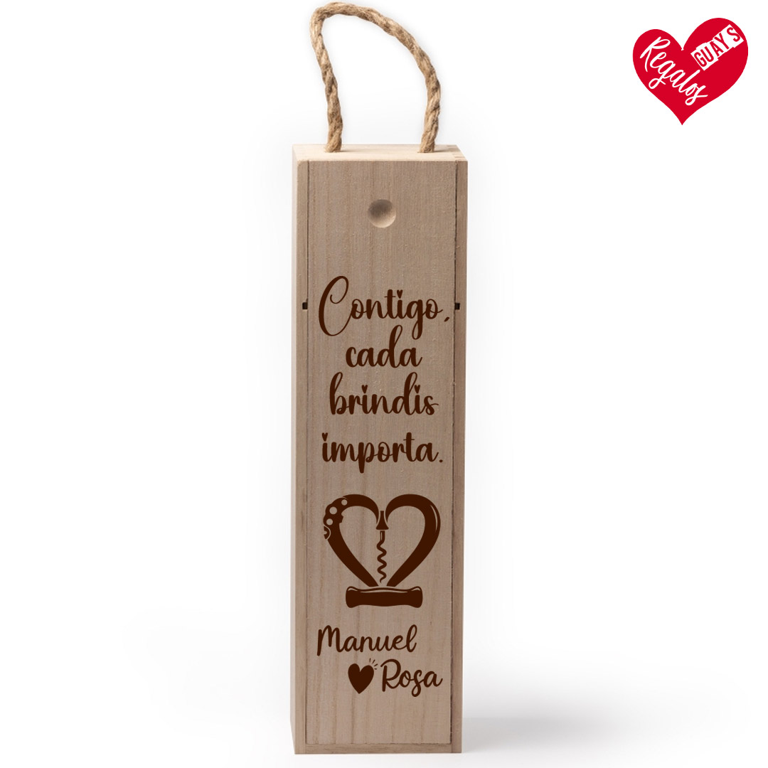 Caja de vino personalizada San Valentín | Cada Brindis Importa
